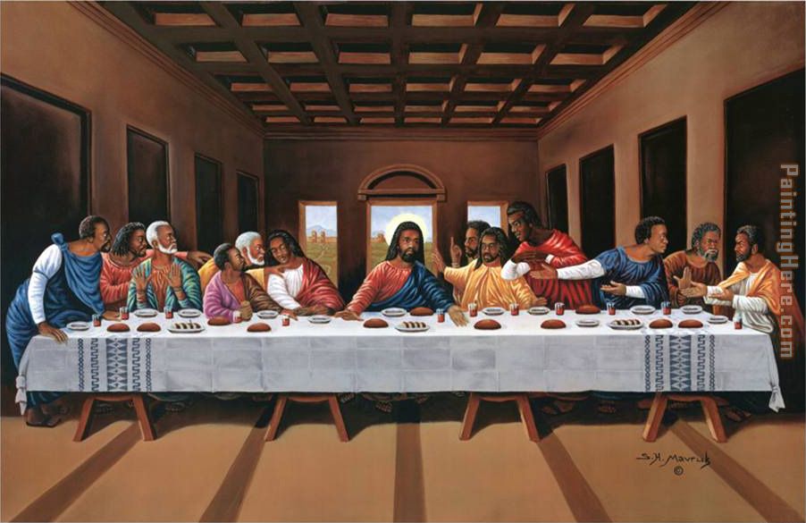 picture of the last supper I painting - Leonardo da Vinci picture of the last supper I art painting